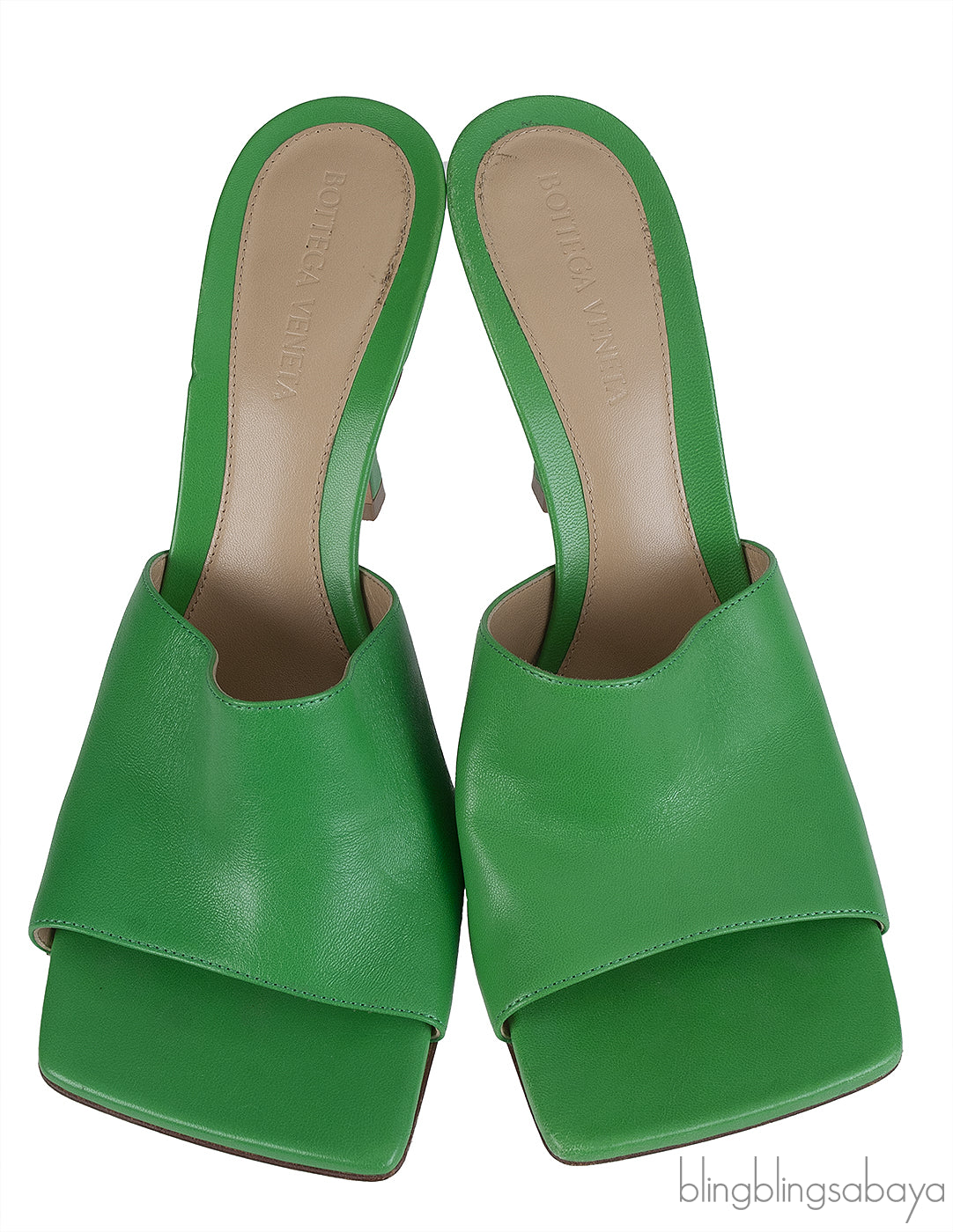 Bottega Veneta Green Stretch Leather Sandals