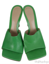 Bottega Veneta Green Stretch Leather Sandals