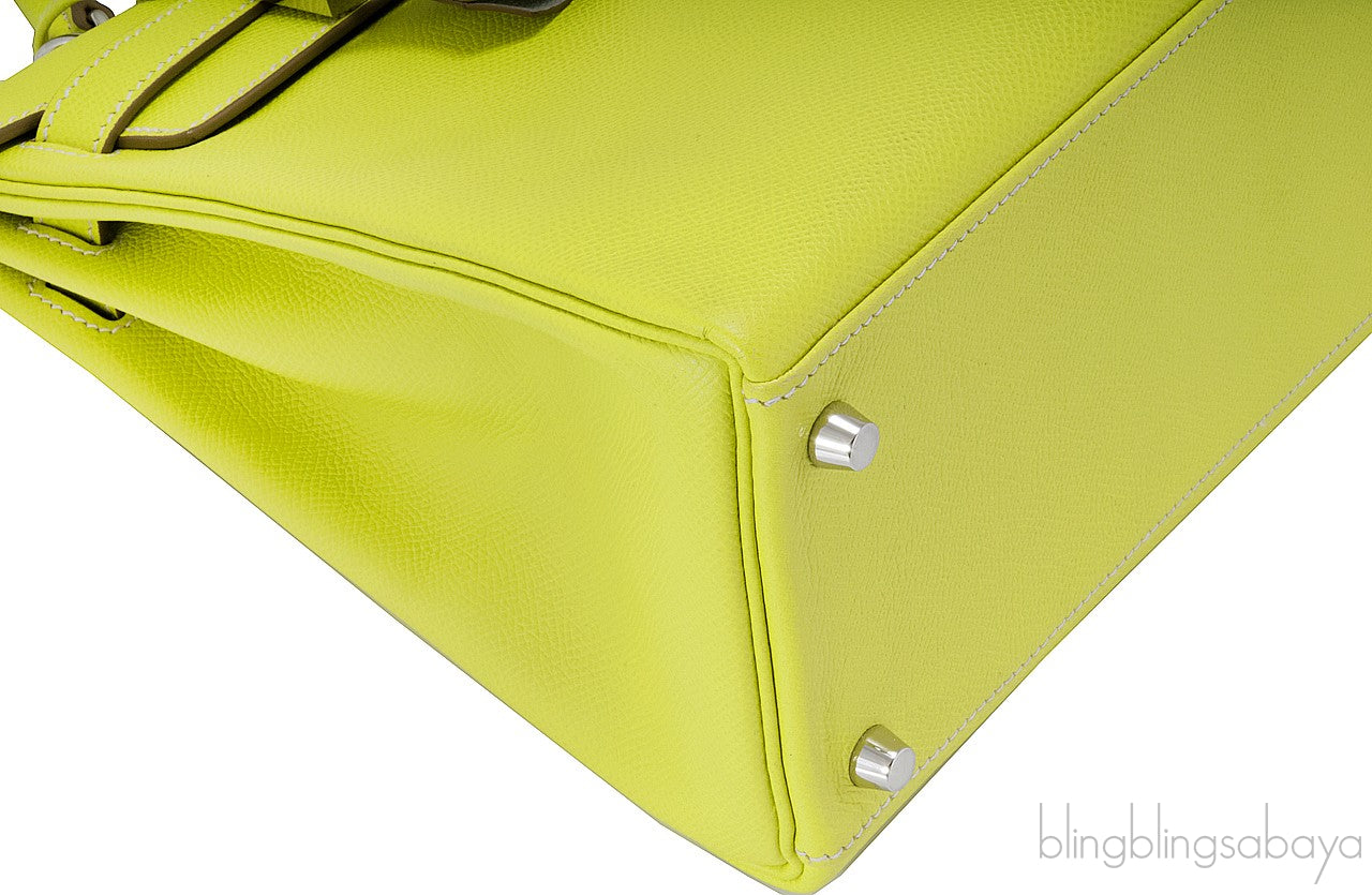 Kelly 32 Bi-color Lime Epsom Retourne