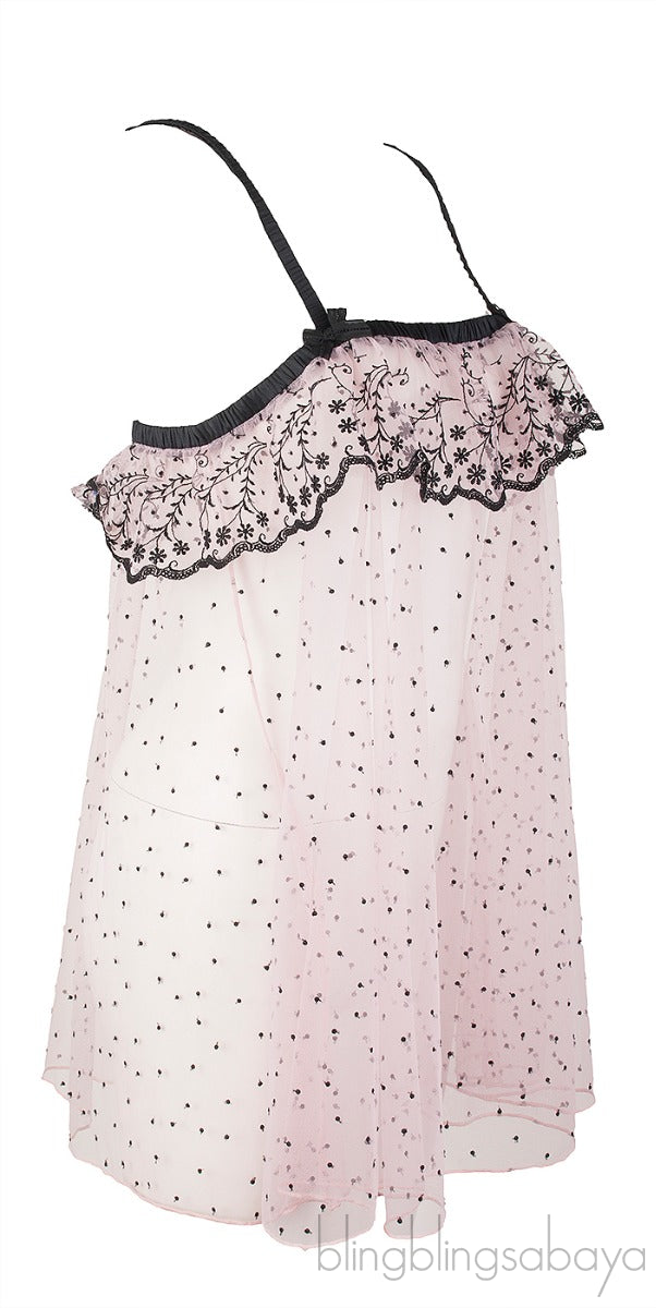 Light Pink Mesh See-through Camisole