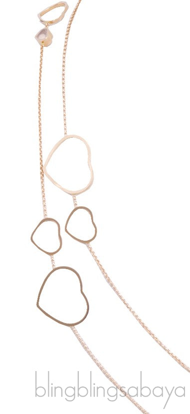Happy Diamond Rose Heart Necklace