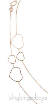 Happy Diamond Rose Heart Necklace
