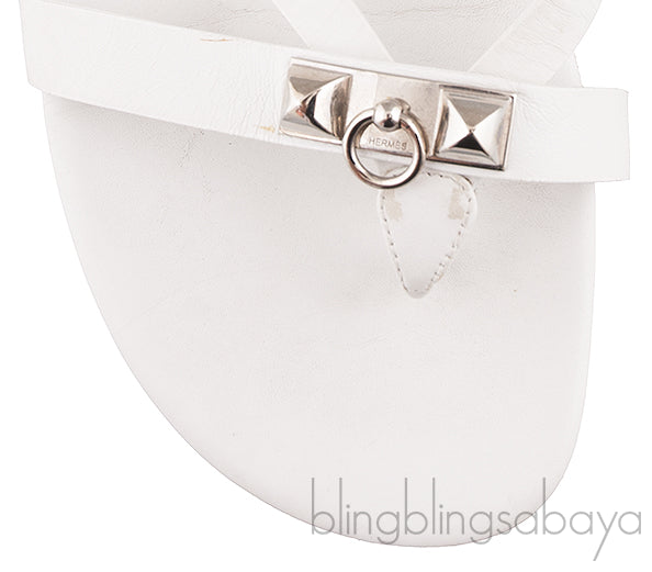 Corfou White Slip-on Sandals