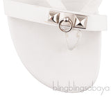 Corfou White Slip-on Sandals