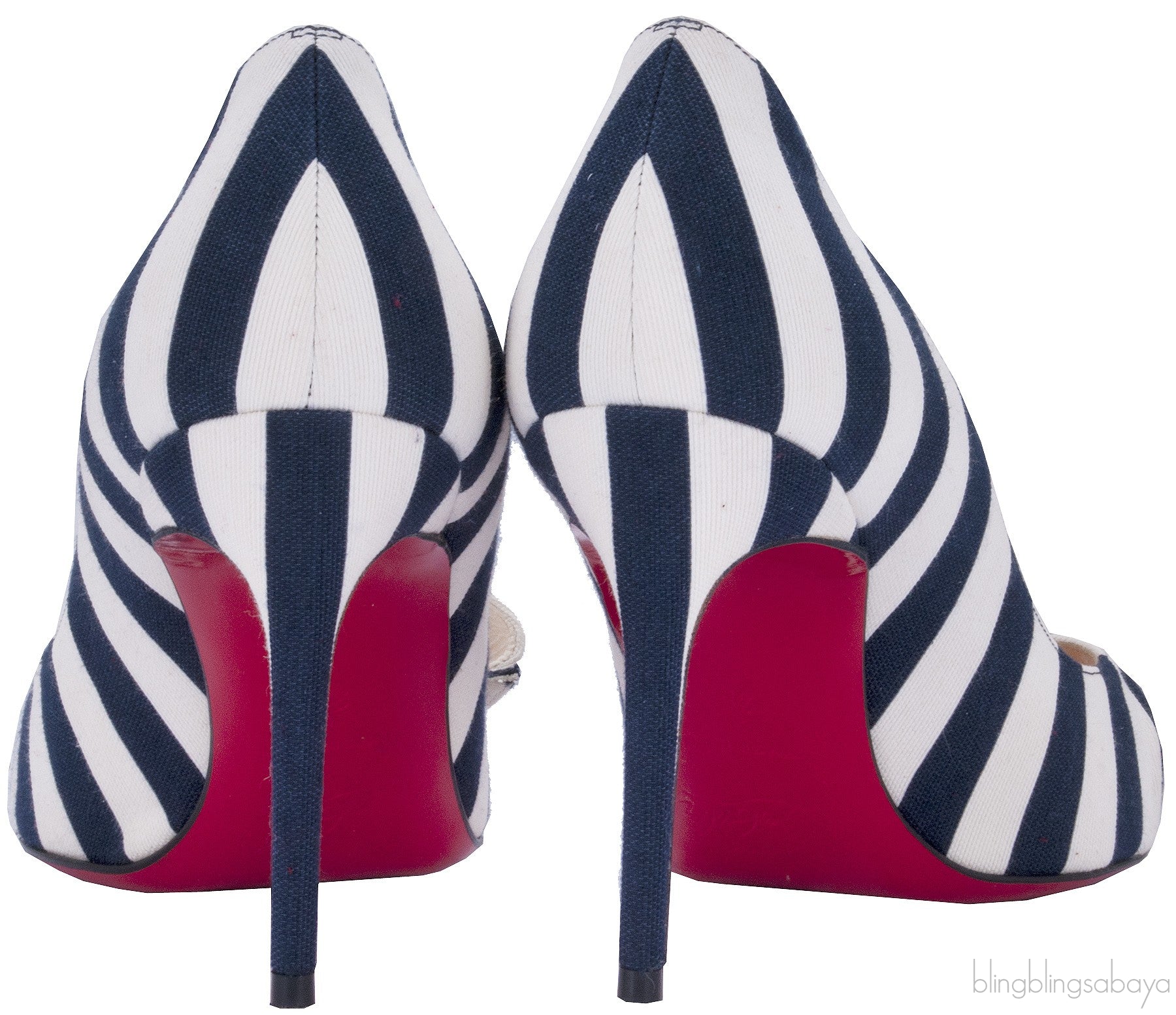 Just Soon 85 Striped Canvas Pump
