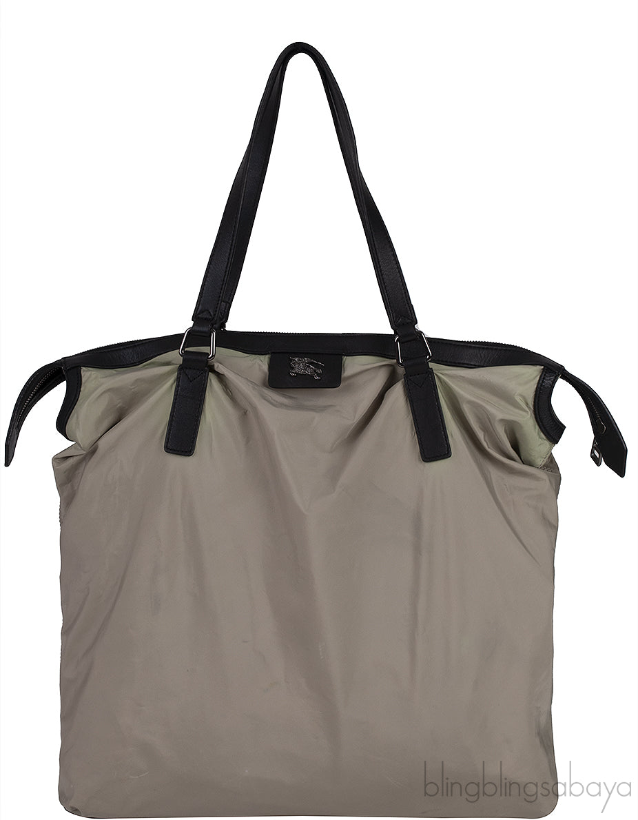 Taupe Nylon Tote bag