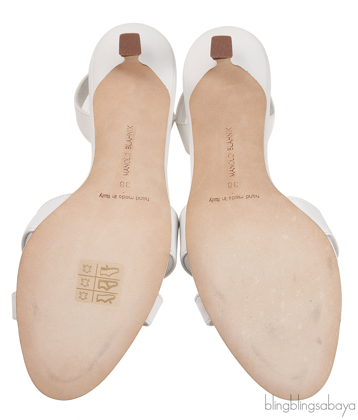 White Callasli 90 Leather Slingback Sandals