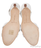 White Callasli 90 Leather Slingback Sandals