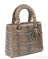 Lady Dior Beaded Python Small Handbag GHW