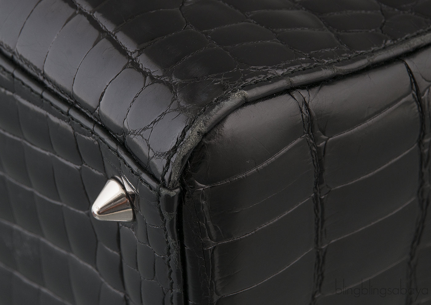 Lady Dior Black Crocodile Medium