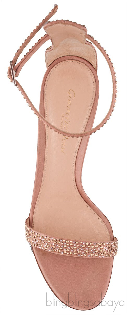 Glam Nude Crystal Sandals