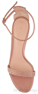 Glam Nude Crystal Sandals