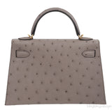 HSS Kelly 20 Ostrich Gris Tourterelle Toffe GHW
