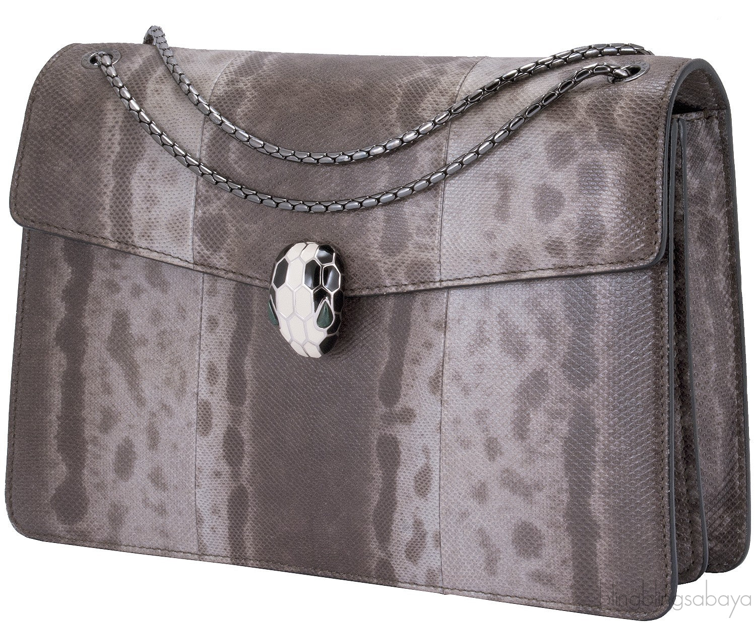 Serpenti  Karung Skin Flap Bag