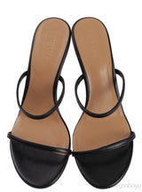 Loewe Black Strappy Nail Polish Leather Sandals