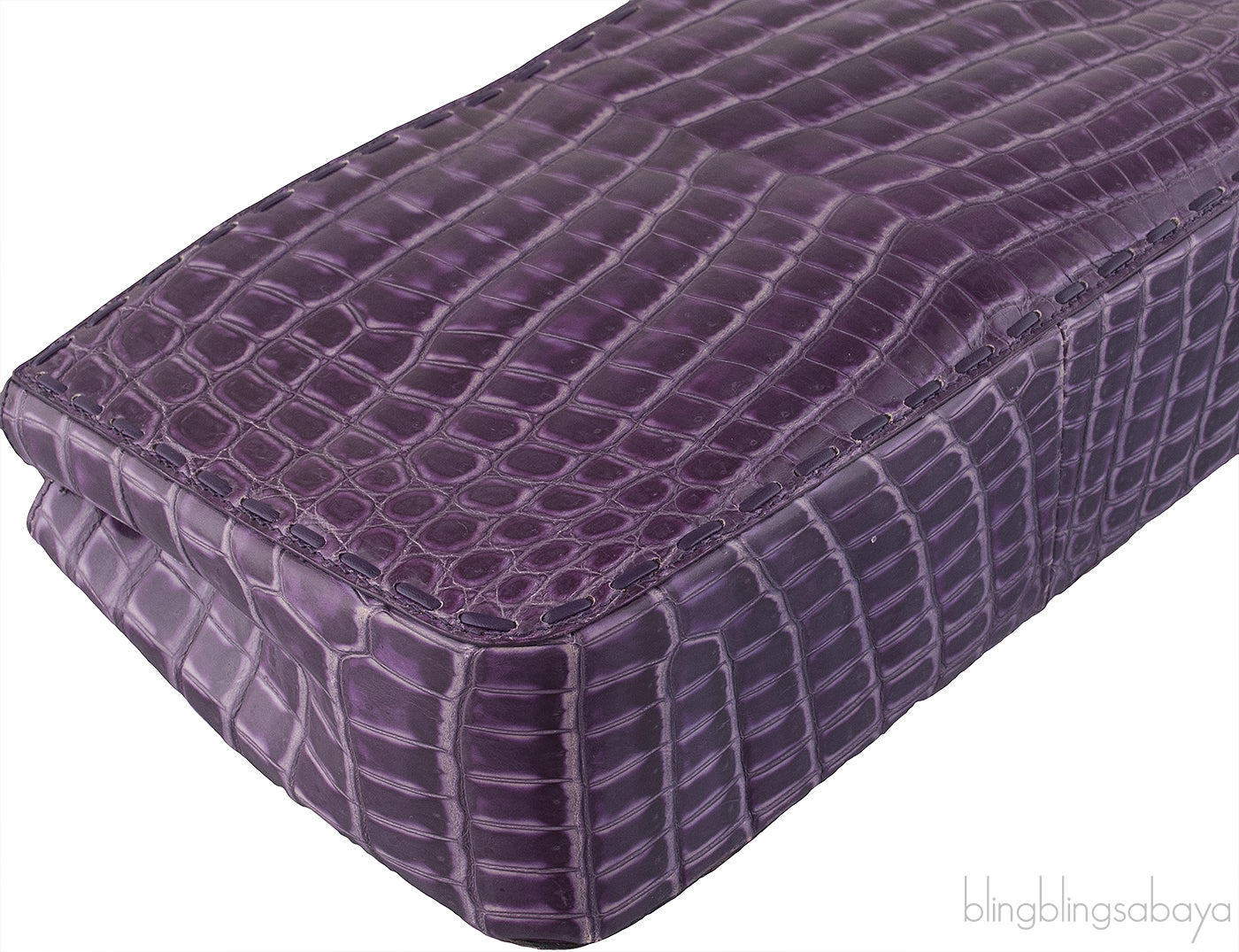 Purple Crocodile Handbag