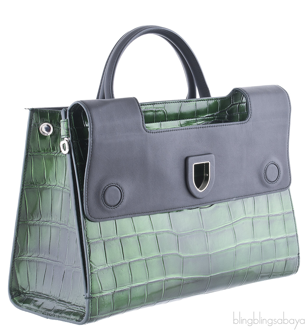Diorever Bi-Color Crocodile Medium Bag*