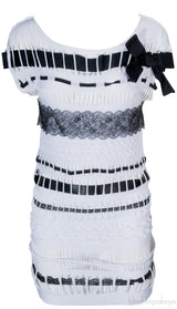 Lace & Bow Cut-out Top