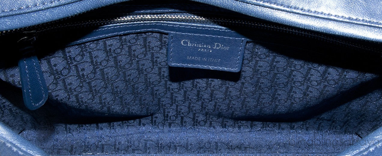 Lady Dior Large Blue Indigo