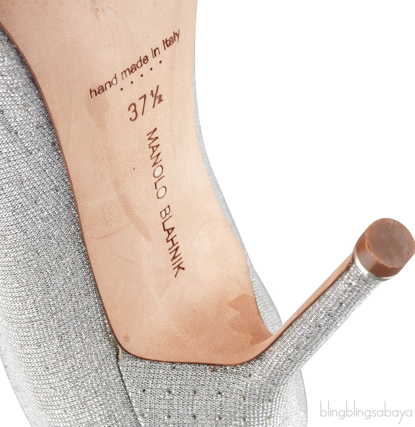 Hangisi Silver Glitter Heels