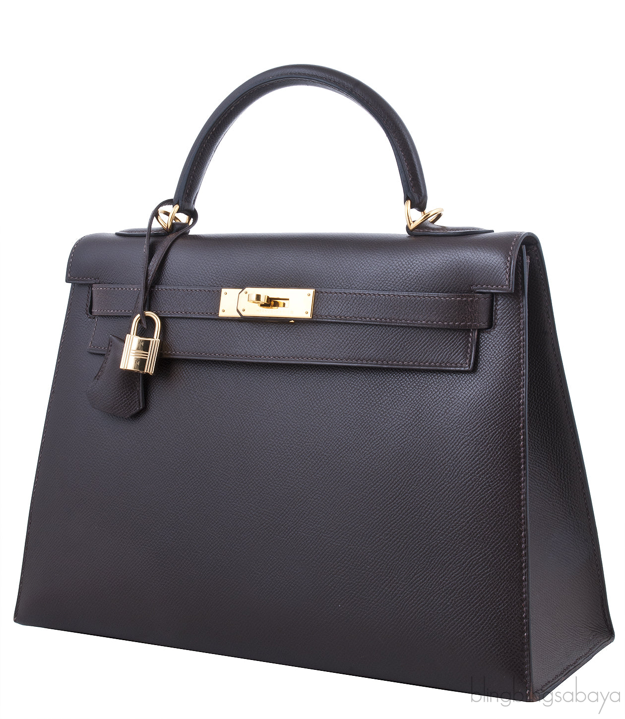 Kelly 32 Dark Brown Epsom GHW