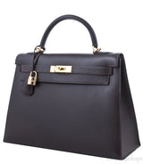 Kelly 32 Dark Brown Epsom GHW
