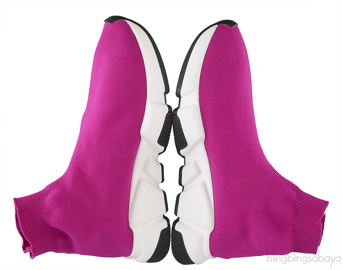 Fuchsia Speed Stretch-knit High Top Sneakers