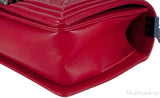 Medium Red Quilted Le Boy