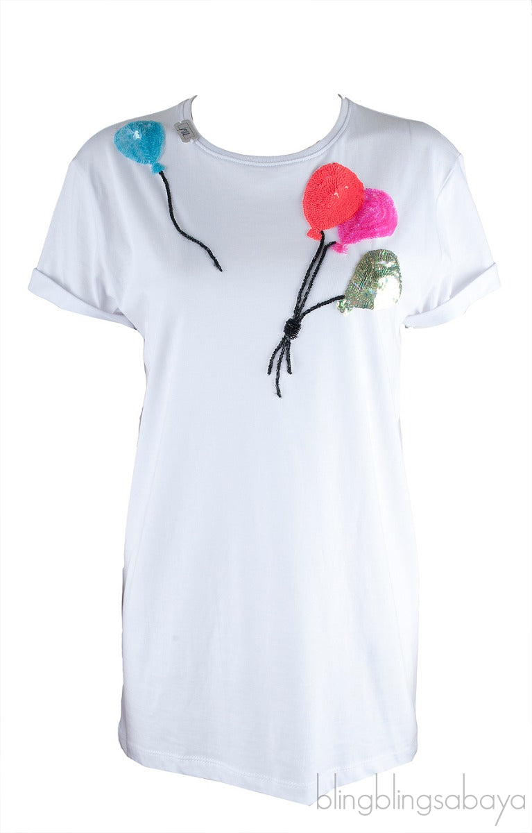 Balloon Embellished T-shirt
