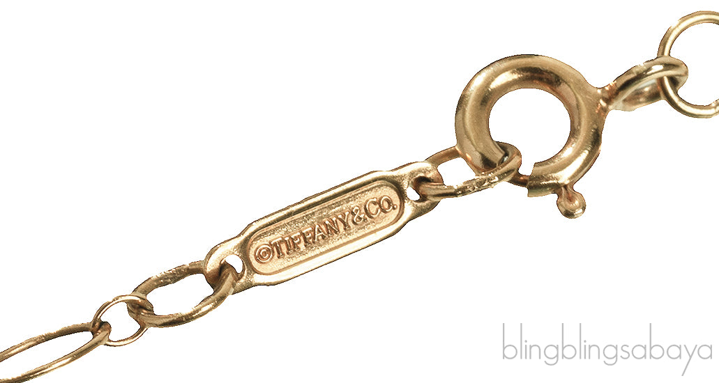 Tiffany & Co. Crown Mini Key Gold & Diamond Necklace