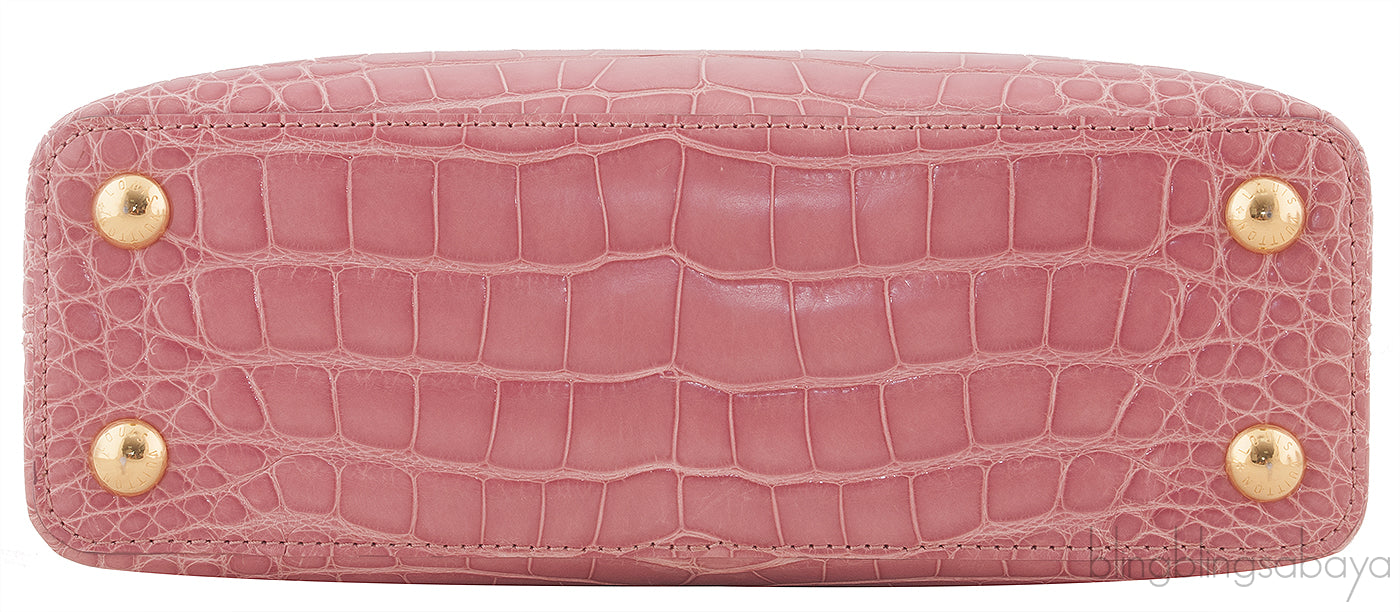 Capucine Vieux Rose Crocodile BB