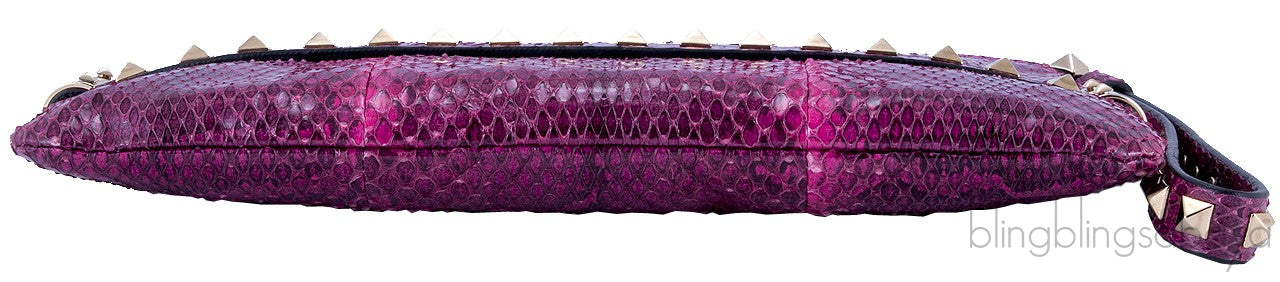 Rockstuds Python Pink Clutch