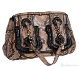 Fendi Brown Natural Python Flap Bag