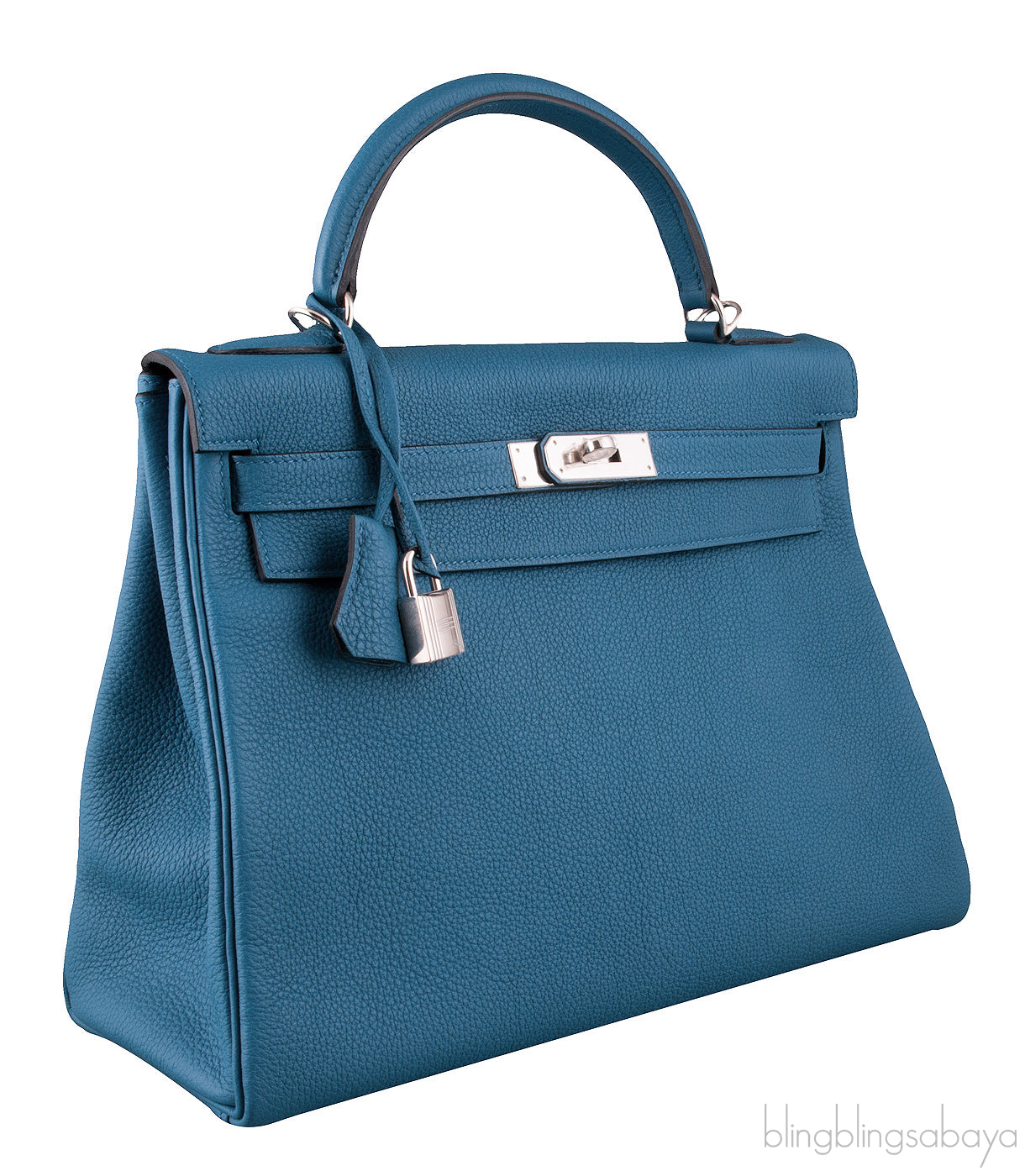 Kelly 32 Retourne Bleu Cobalt Togo