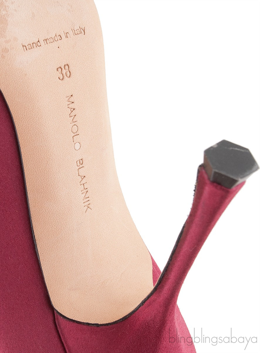 Tartonacri Satin Heels Burgundy