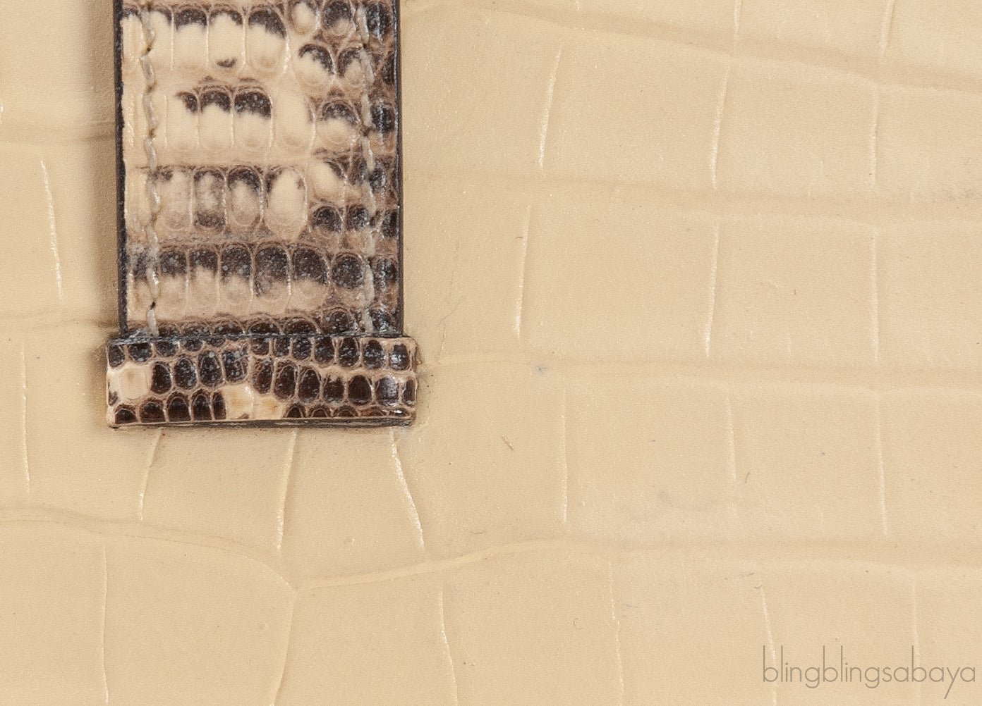 Bi-color Bearn Vanille Crocodile Ombre Lizard Wallet