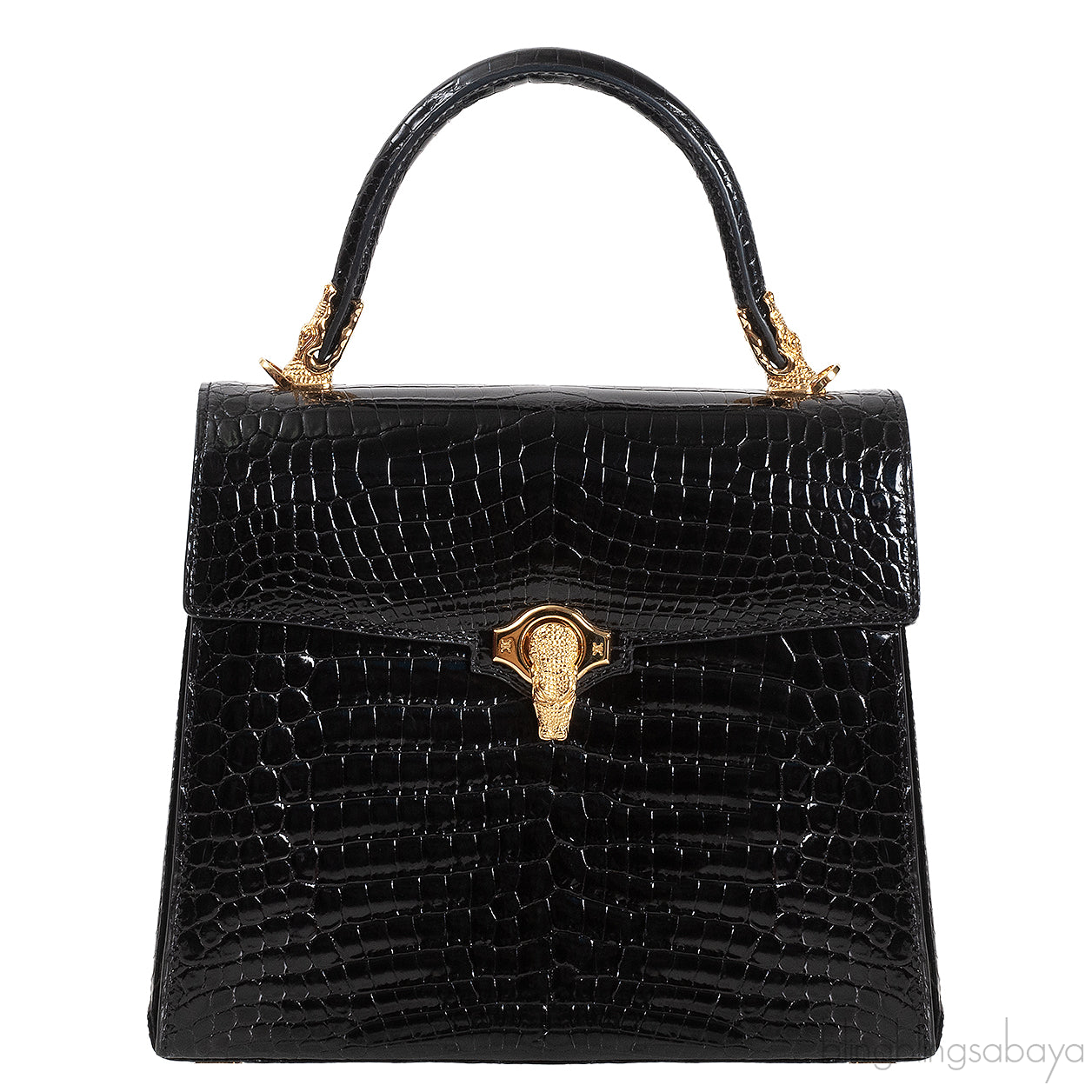 Black Signature Crocodile Bag GHW