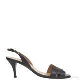 Hermes Black Night 70 Slingback Sandals