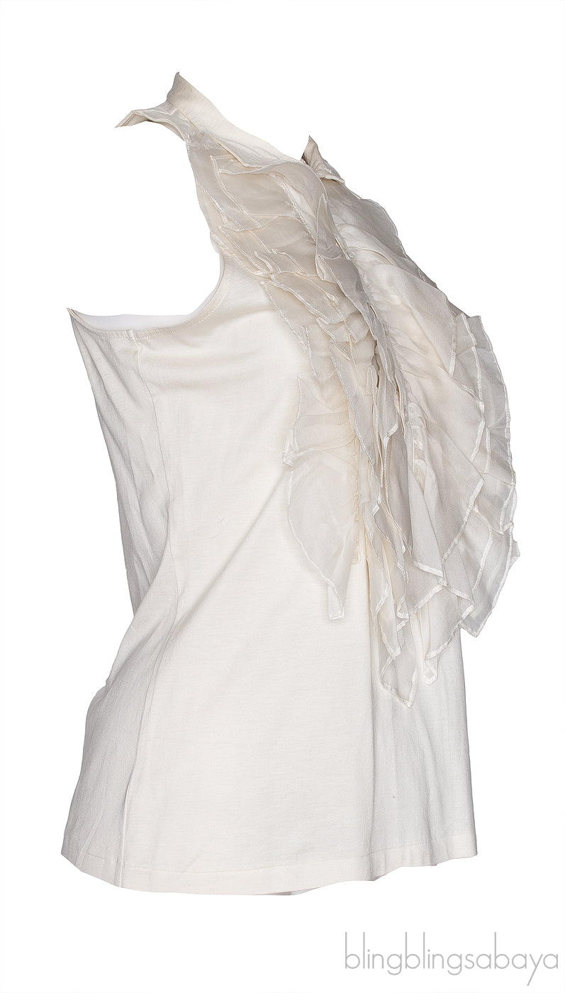 Sleeveless Ruffled Blouse