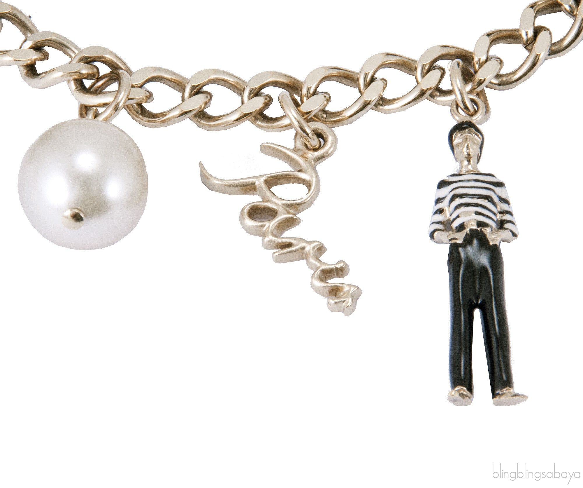Sculpted Coco Chanel Charm Bracelet