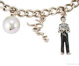 Sculpted Coco Chanel Charm Bracelet