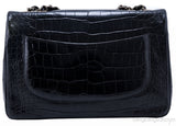 Classic Jumbo Black Shiny Croco