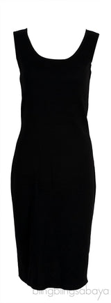 Black Sleeveless Knee Length Dress