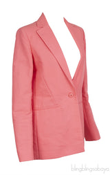 Cedric Charlier Coral Pink Single Breasted Blazer