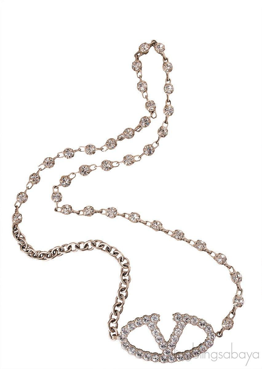 Light Gold Crystal Chain Belt
