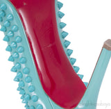 Pigalle Spikes Aquamarine Pump