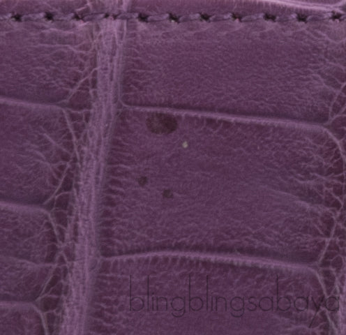 L19 Crocodile Purple Pouch