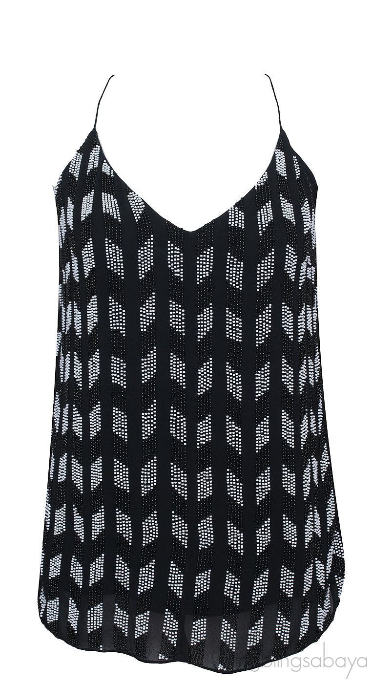 Beaded Chiffon Tank Top