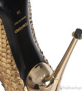 Tom Ford Python Gold Pointed Heels