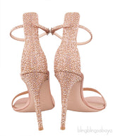 Glam Nude Crystal Sandals